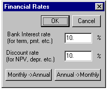 rates dialog