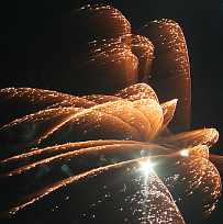 Fireworks in a high wind