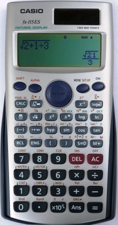 CASIO Scientific Solar Calculator Model FX-115ES 