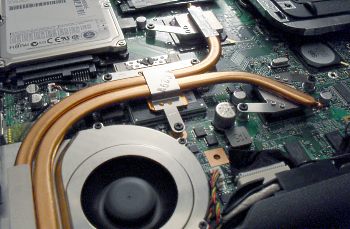 heat pipe on computer circuit board heat pipe on computer circuit board